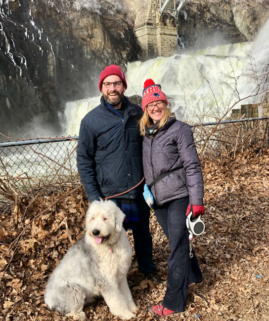 We love to hike with our fluffy doggy Mr. Hanx