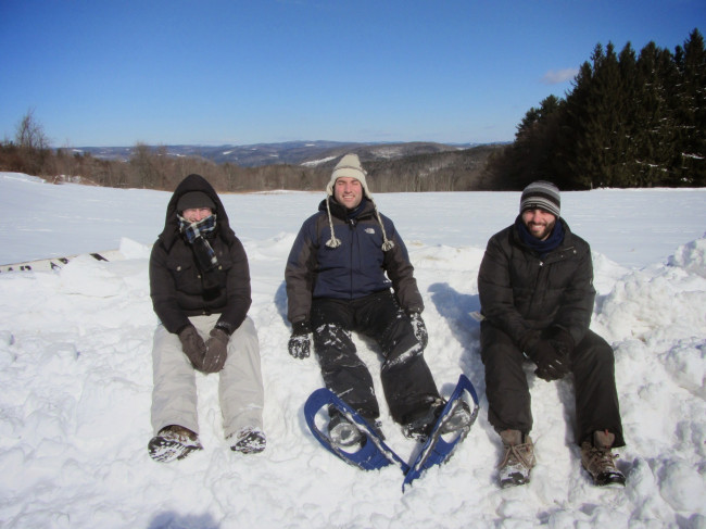 Snowshoeing with my brothers